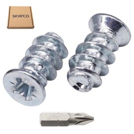 SKIR'CO (Pack of 100) Zinc Plated Euro Screws 6.0 x 11.5mm Drawer Guide Flat Countersunk Hinge Screws