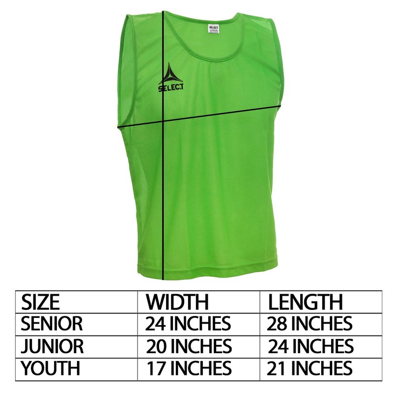SELECT 2019 Scrimmage Vest (Pack of 12), Senior, Green