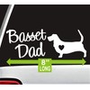 Basset Hound Dad Decal Sticker for Car Window BG 673A