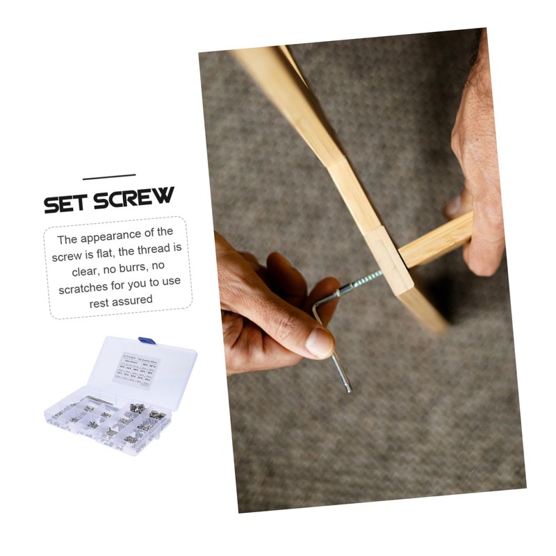 BUGUUYO Stainless Steel Set Screw Assortment Kit Screws for Home