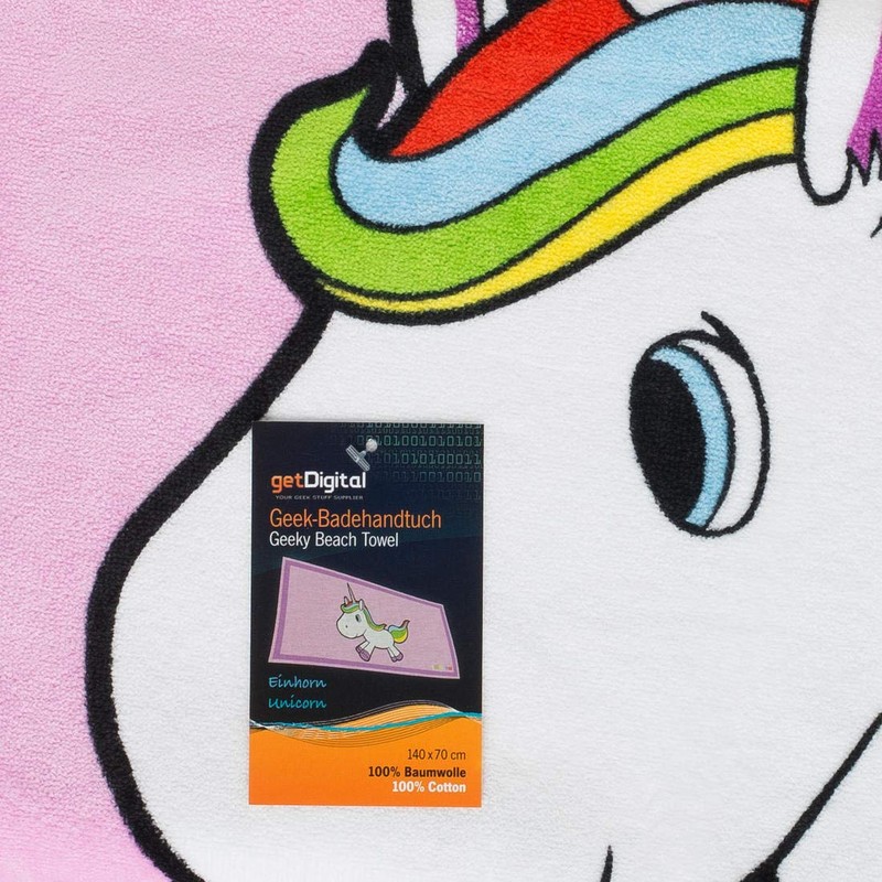 getDigital Rainbow Unicorn Beach and Bath Towel for Kids and