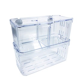 Mipukbay Medium Aquarium Isolation Breeding Box, Acrylic Transparent Aquarium Breeder Box for Fish Fry Hatching, Shrimp Breeding, Betta, Guppy, Killifish, Clownfish, Suitable for 5-40 Gallon Tanks