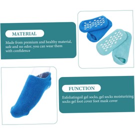 WOONEKY 2 Pairs Moisturizing Foot Socks of Gel Socks for Foot Care Softening and Repairing for Spa Use and Daily Moisturization