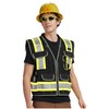 AYKRM black Heavy Woven High Vis Reflective work security construction
