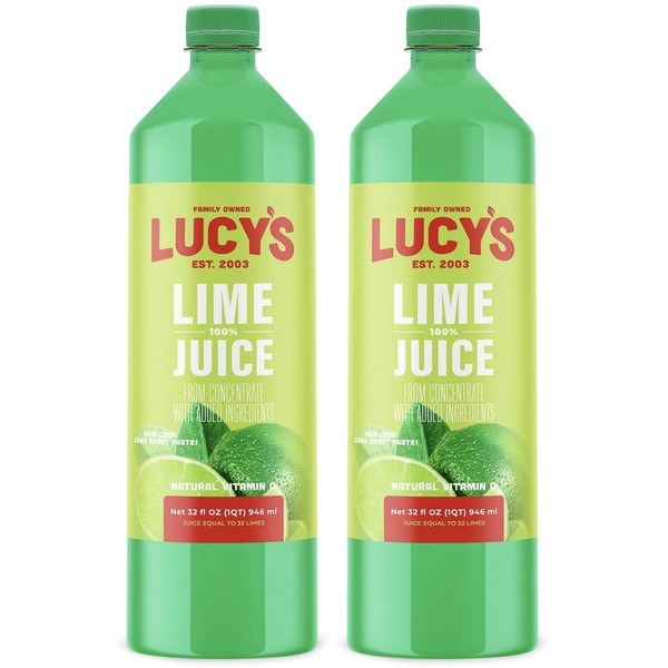 Lucy’s Family Owned - Lime Juice, 32 oz. Bottle (Pack of 2)
