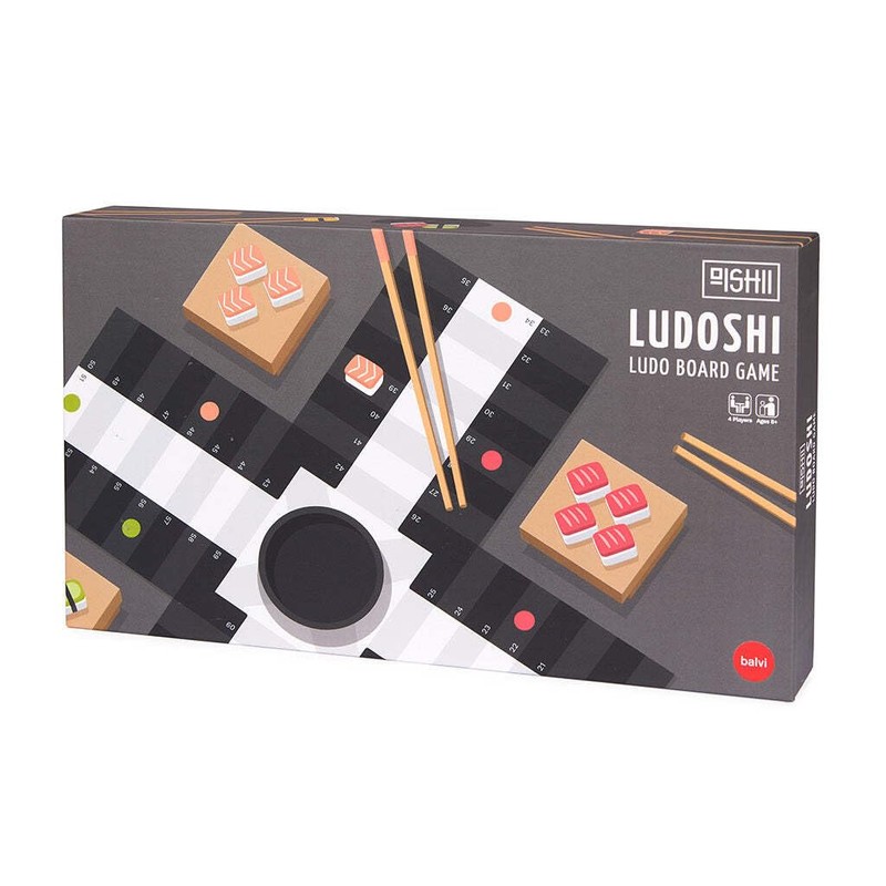 balvi Ludoshi Original Classic Game in Sushi Design Wood/Bamboo