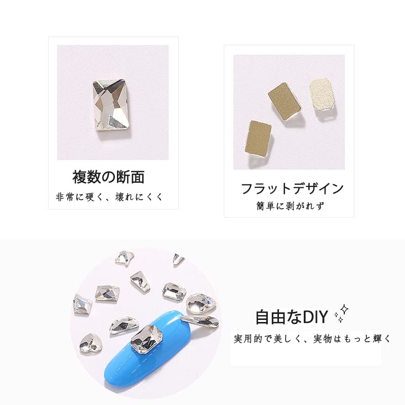 LIKENNY Rhinestone Nail Art, Crystal, DIY, Decorate and Use Nails,