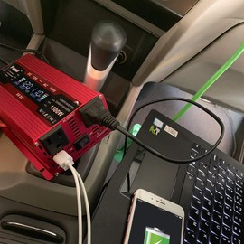 LVYUAN - Inversor de Corriente para Coche de 700 W, 12 V a 110 V CC a CA con 2 enchufes de EE. UU., Encendedor de Cigarrillos, visualización LCD, Puertos USB para Coche, hogar, Exterior, Camping