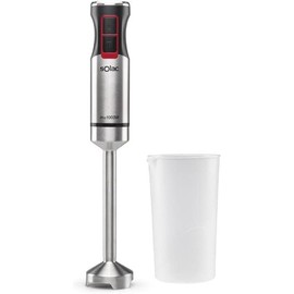 Solac BA5606 Pro 1000 - 1000 W Hand Blender, Splash-proof Hand Blender, Ice Crusher, Includes Measuring Cup, Multi Speed and Turbo Function, Stainless Steel, Ergonomic, Black, BPA Free