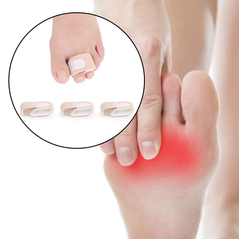 3Pcs Hammer Toe Straightener,Broken Toe Wraps Splint Bandages,Toe Straighteners Reusable,Hammer