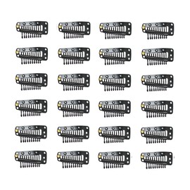 YANTAISIYU-24 piezas/lote 36 mm 10 dientes Clips de extensión de cabello Clips de peine a presión de metal Clips de peluca Clips de cabello para extensiones de cabello Accesorios de peluca Clips con