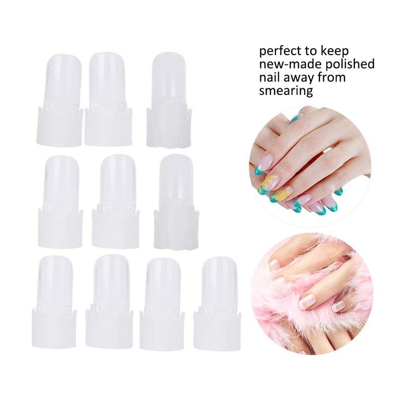 Uxsiya 10Pcs/Set Finger Nail Protector Tips Barrier Protector Gel Nail