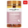 Healthy Care Super Cranberry 25,000mg 90 Capsules x 3 / 헬씨케어 슈퍼 크랜베리 25000mg 90캡슐 X3개
