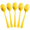 Exquisite Yellow Plastic Spoons 50 Pieces Yellow Spoons Disposable Utensils