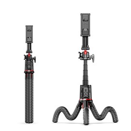 Peakloong Selfie Stick Phone Tripod Stand, Extendable Flexible Octopus Tripod for Smartphone and Camera with Wireless Remote Easy Install Easy to Use