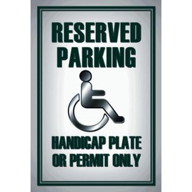 Ontrada Blechschild 12x18cm gewölbt Parken Parking handicap plate or Schild