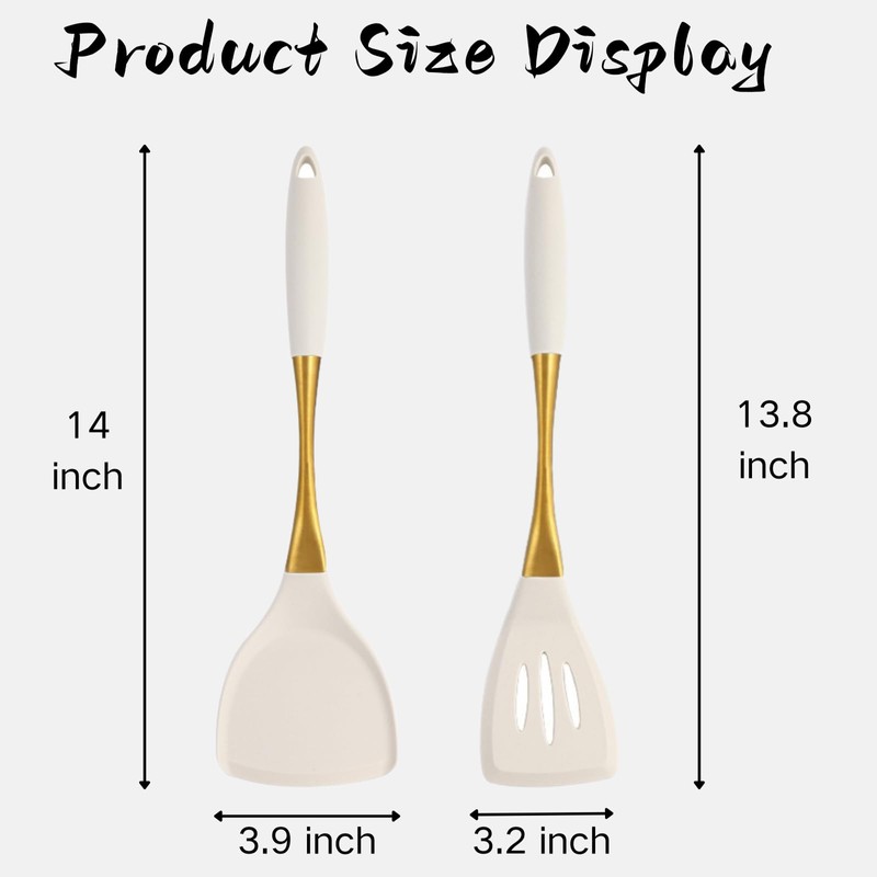 Heat-Resistant Silicone Kitchen Spatula Set – Non-Toxic Cooking Utensils with