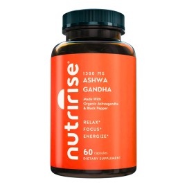 Nutririse Ashwagandha Orgánica 1300mg 60 Cápsulas Veganas