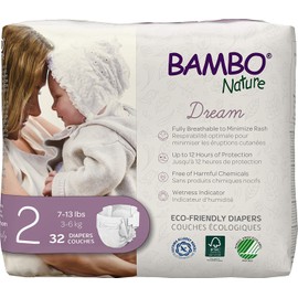 Bambo Nature Premium Baby Diapers - French/English Packaging, Size 2, 192 Count