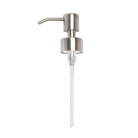 Medsuo Reusable Soap Dispenser Pump Head 304 Stainless Steel Brushed Finish Pump Head 28/400 (26 mm - 28mm) Neck Size Replacement for Kitchen Bathroom (Silver)