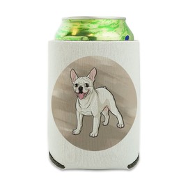 French Bulldog Smiling Pet Dog Can Cooler - Drink Sleeve Hugger Collapsible Insulator - Beverage Insulated Holder