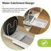 Fovkdcvw Pots and Pans Organizer Under Cabinet with Drain Board,