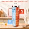 RUBOQE 40OZ Vaso Térmico de Acero Inoxidable, Termos para Agua