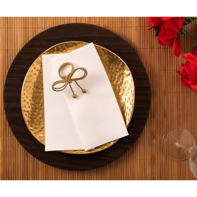 300-Pack BloominGoods Disposable Bathroom Napkins | Single-Use Classic Lite Linen-Feel