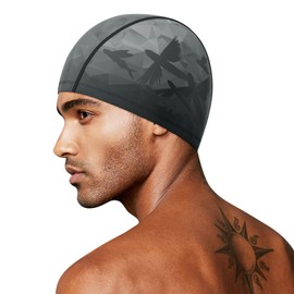 Swimming Cap Swimming Cap Men Women Pool Swimming Caps Elastic Swimming Cap Nylon Swimming Cap Ear Protection Comfort Bath Cap Long Short Hair Swimming Cap for Adults Teenagers