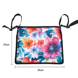 Catheter Bag Holder for Wheelchairs,Foley Catheter Bag Covers Urine Bags Cover for Wheelchair with Storage Pocket and Adjustable Straps(Tropical Print)