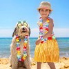 Set Falda Pulseras Collar Diadema Hawaiano Disfraz Fiesta
