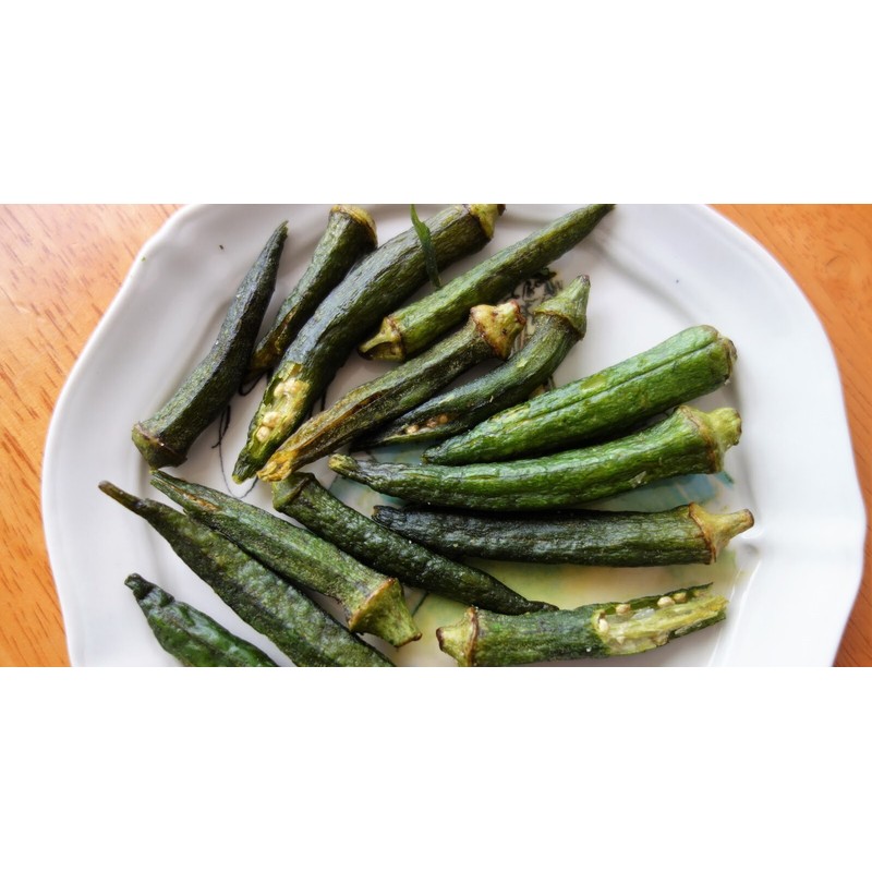 US Snacks Dried Okra Chips, Sea Salted, Natural Delicious Healthy