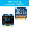 QIQIAZI 0.96 Inch OLED Display I2C Module, 5 Pieces I2C