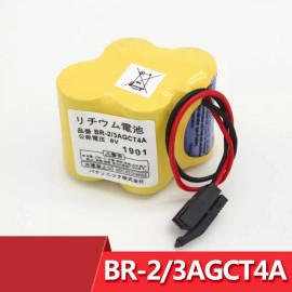 Unbranded 15X BR-2/3AGCT4A 6V PLC Battery For FANUC A98L-0031-0025 CNC Mahine w Black Plug
