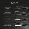 GA.MA G-EVO Silk Chrome Titanium 4/5 Inch Flat Iron with