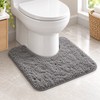U-Shaped Bathroom Toilet Mat – Thick Plush Polyester Absorbent Rug