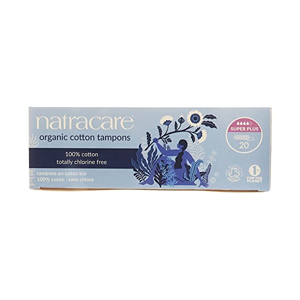 Natracare 2002 Organic All Cotton Tampons 20 Count