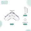 sourcing map 12 Set Acrylic Corner Bracket, L-Shaped Corner Connector