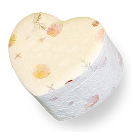 Heart Paper Eco-Friendly Burial Memorial Urn - Large - Holds Up to 200 Cubic Inches of Ashes - White Biodegradable Cremation Urn