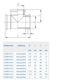 ABA Beul 26080.014.2 Female Thread Tee 1 1/2 Brass