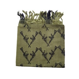 MILSPEC SURPLUS Gun Shemagh Scarf Desert Head Cover Keffiyeh Neck Wrap Paintball Army Tactical Rifle Scarves (Green)