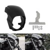 HDBUBALUS Black Headlight Fairing Cover Mask Fit For Harley Softail
