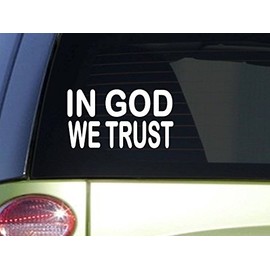 EZ-STIK in God we trustJ293 8 inch Decal Vinyl Sticker Christian