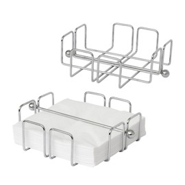 simplywire – Pack of 2 - Napkin/Serviette Holder with Weighted Bar – Chrome