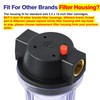 Geekpure 10-Inch Whole House Slim Water Filter Housing with Pressure