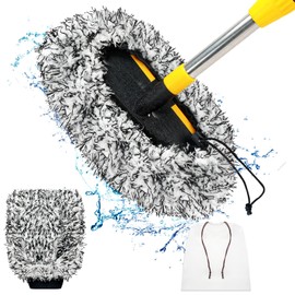 color tree Waschbürstenüberzug Mikrofaser Brush Cover Auto, Waschhandschuh Auto Bürstenüberzug mit Aufbewahrungstasche für Autowasche Autopflege und SB Waschanlagen/Waschbox Bürste (2 Stück)