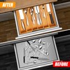 Bellsal Silverware Organizer Kitchen Drawer Organizer Expandable Bamboo Utensil Holder