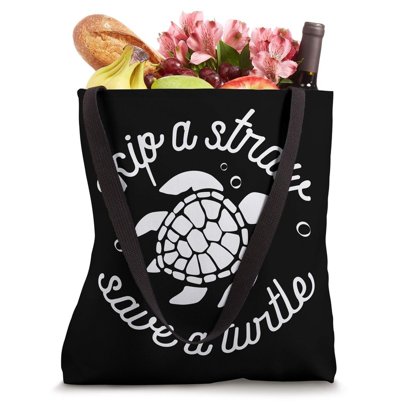 Skip A Straw Save A Turtle Tote Bag