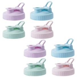 FyndraX Pour Spout Lids for Ball Wide Mouth Mason Jars, Airtight Canning Jar Flip Cap Top Lid for Drinking, Salad, Dressing Pouring, Leak-Proof, Colorful Pack of 8