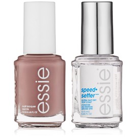 essie Speed Setter Top Coat & Nail Polish Kit, Clothing Optional,